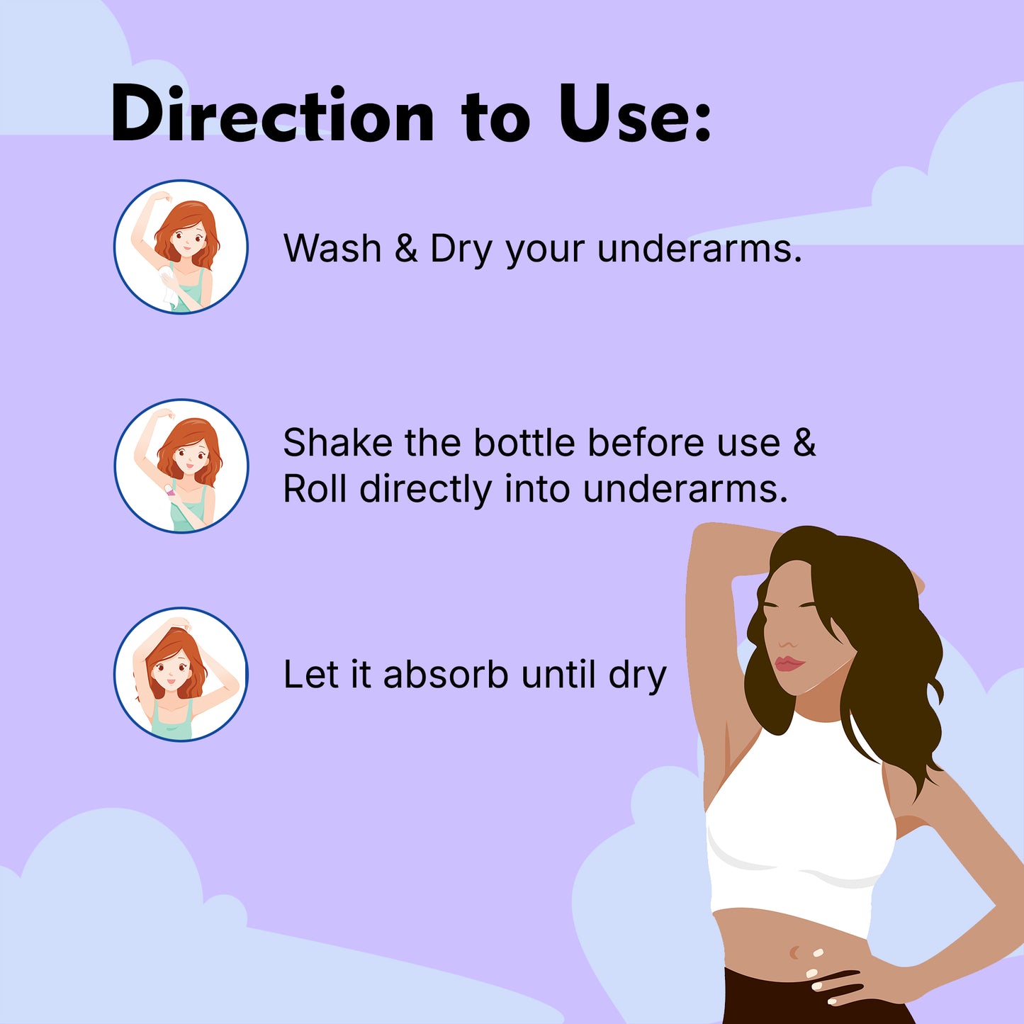 AHA BHA Underarm Roll On | For Women and men | 50ml