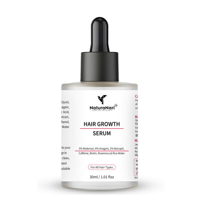 Hair Growth Serum with 3% Redensyl, 4% Anagain, 2% Baicapil | For All Hair Types | 30 ml