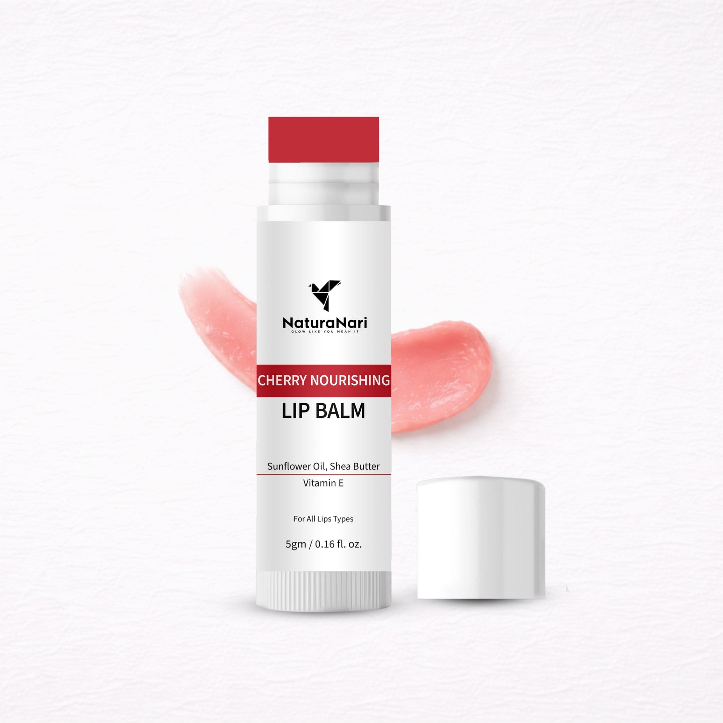 Brightening Cherry Lip Balm with Shea Butter, Kojic Acid & Niacinamide
