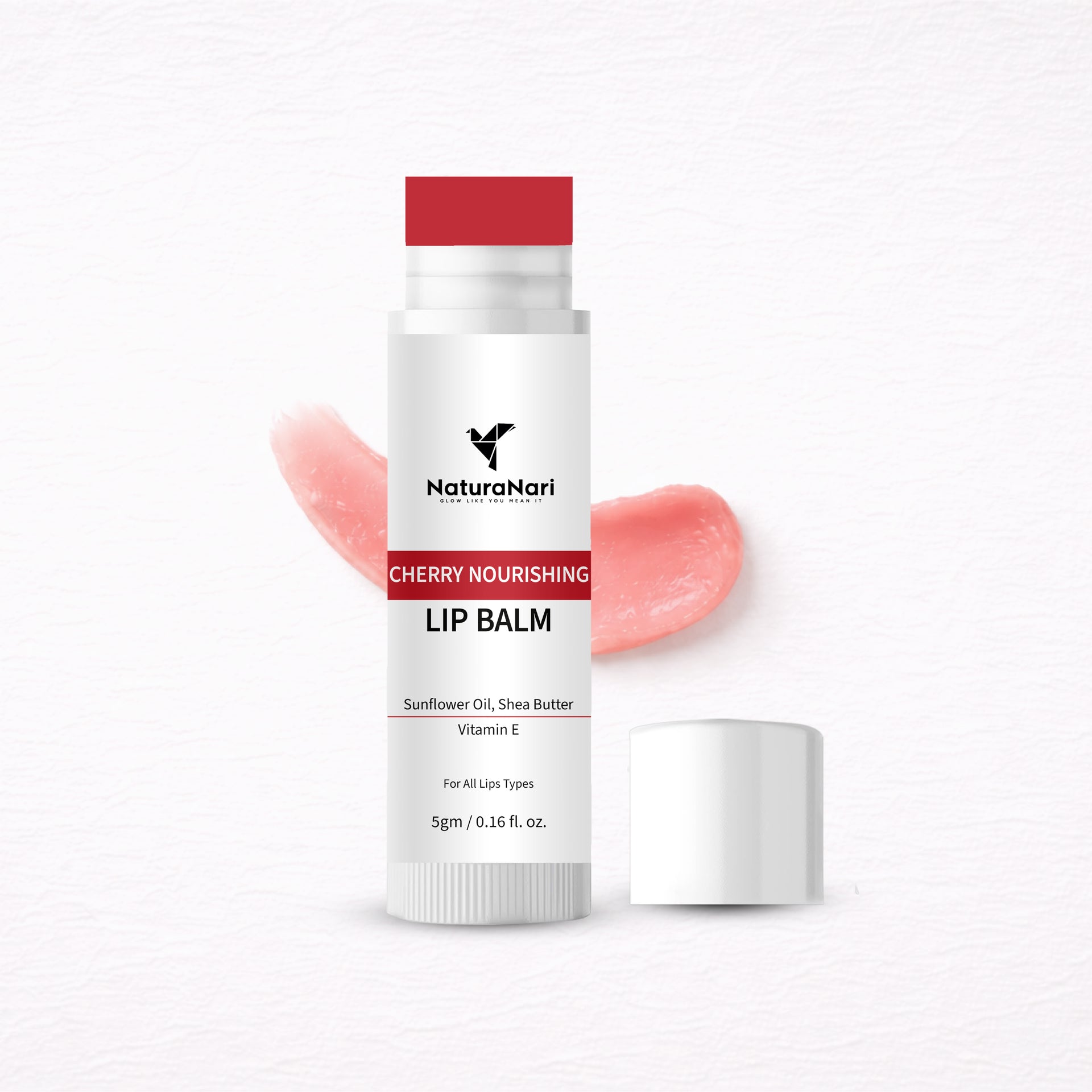 Brightening Cherry Lip Balm with Shea Butter, Kojic Acid & Niacinamide