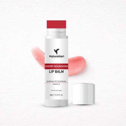Brightening Cherry Lip Balm with Shea Butter, Kojic Acid & Niacinamide
