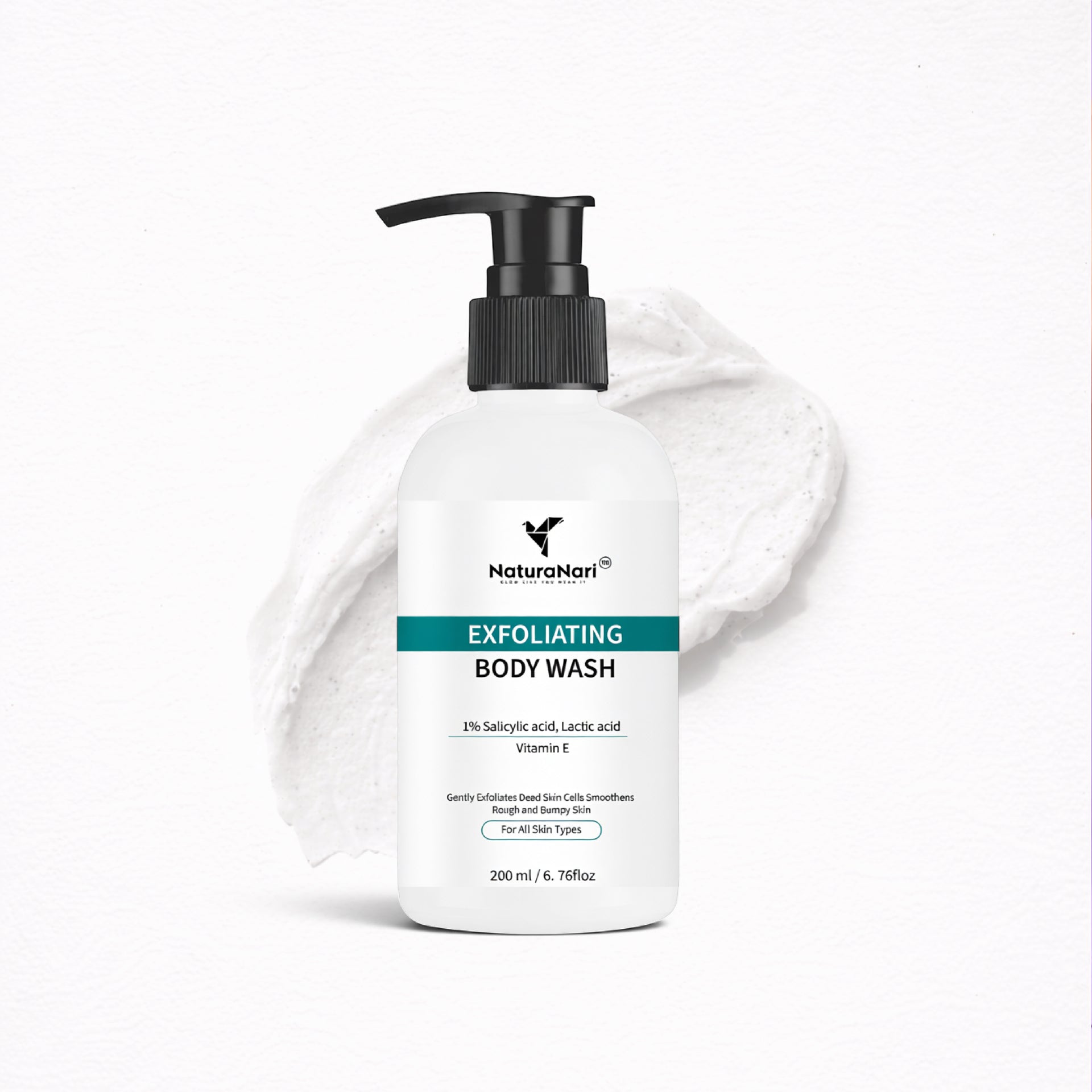 Exfoliating Body Wash with Salicylic Acid & Lactic Acid | Removes Dead Skin Cells, Smoothens Rough & Bumpy Skin | For All Skin Types