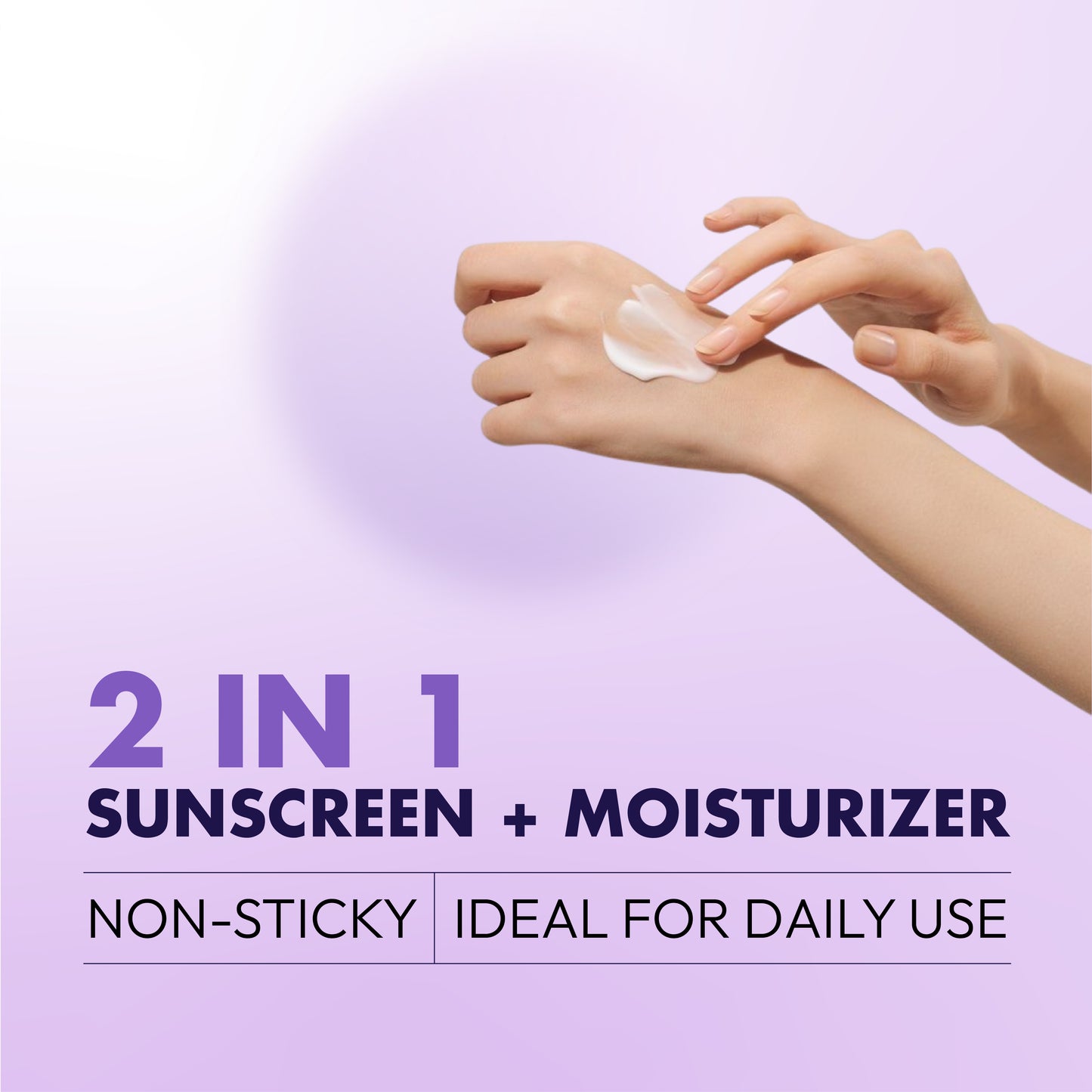 2 In 1 Moisturising Sunscreen SPF 50+ PA+++ – Non-Greasy Broad Spectrum Sun Protection for All Skin Types