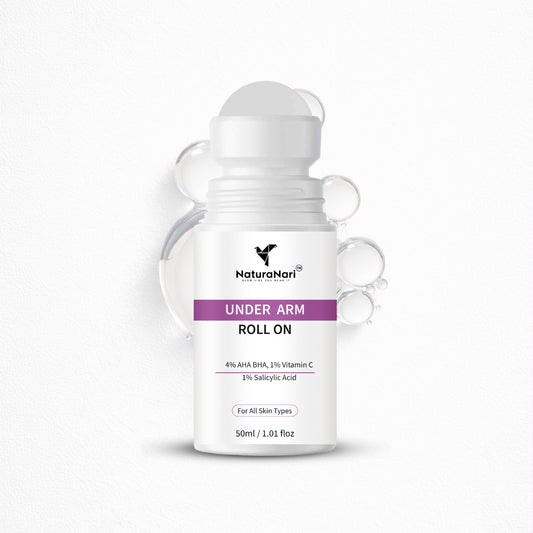 Under Arm Roll-On with AHA BHA, Vitamin C & Salicylic Acid | Brightens Dark Underarms, Reduces Odour & Bumps | For All Skin Types