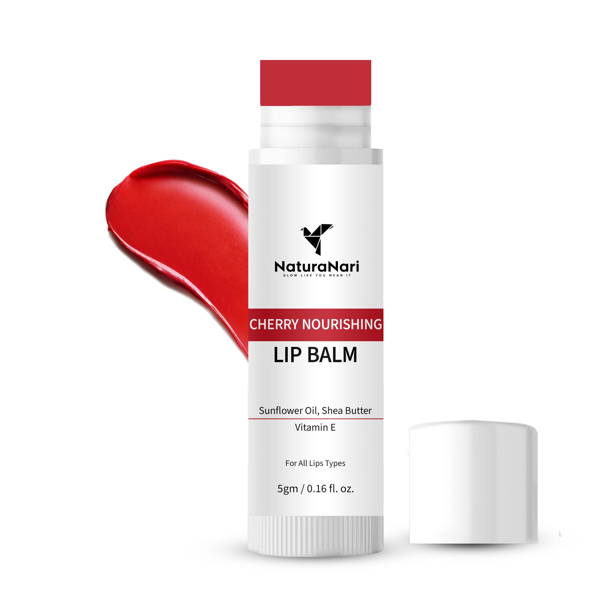 Cherry Lip Balm for Dry & Pigmented Lips | Nourishing Formula with Shea Butter, Sunflower Oil, Vitamin E, Kojic Acid & Niacinamide | Moisturizing & Brightening Lip Care | 5g