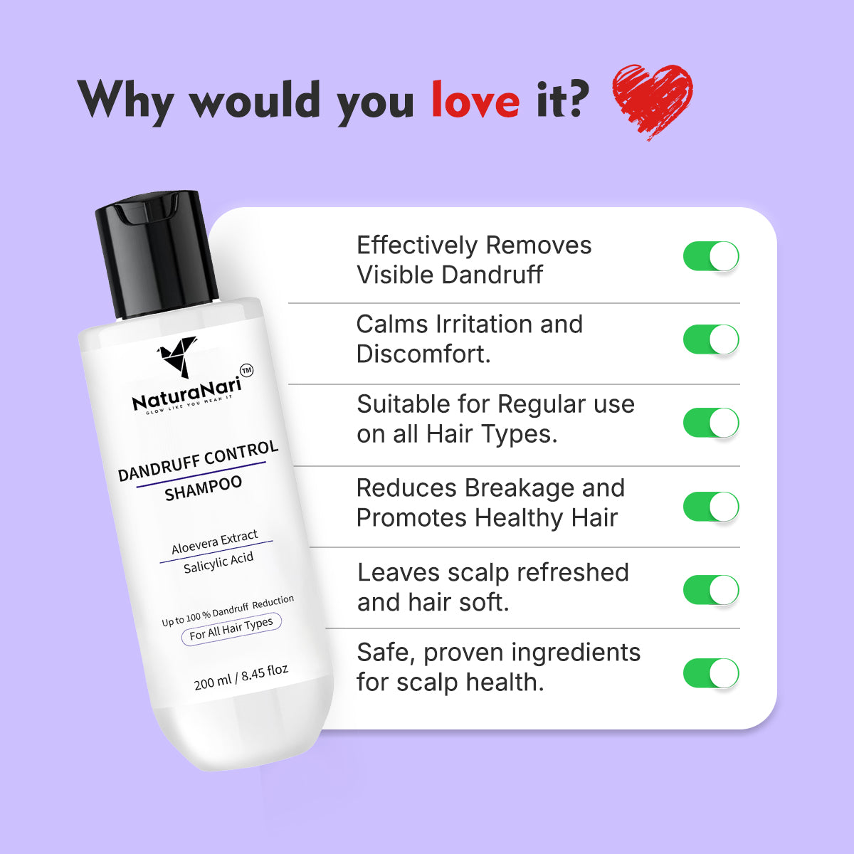 Dandruff Control Shampoo | For Women And Men | 200 ml